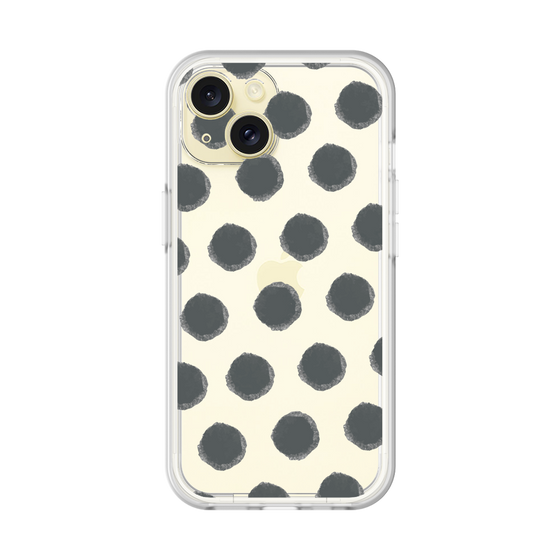 Slim Protection Premium Case［ Original - Favorite Color Polka Dots - Black ］