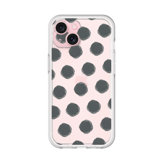 Slim Protection Premium Case［ Original - Favorite Color Polka Dots - Black ］