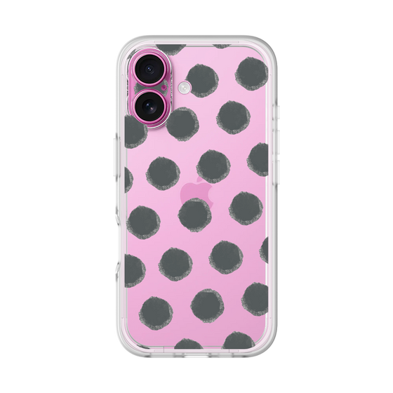 Slim Protection Premium Case［ Original - Favorite Color Polka Dots - Black ］