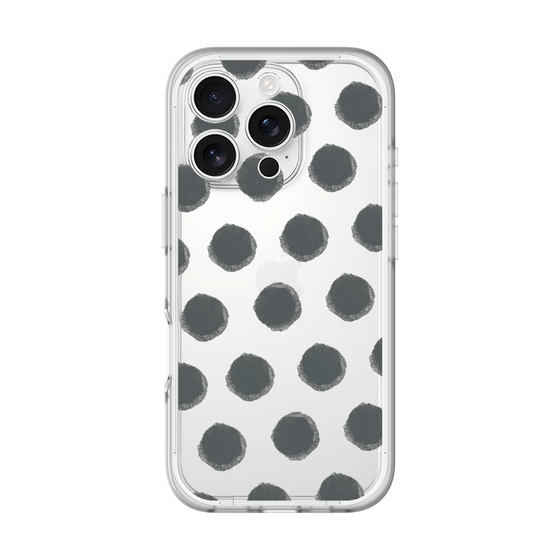 Slim Protection Premium Case［ Original - Favorite Color Polka Dots - Black ］