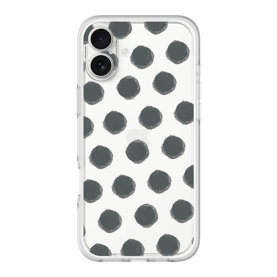Slim Protection Premium Case［ Original - Favorite Color Polka Dots - Black ］