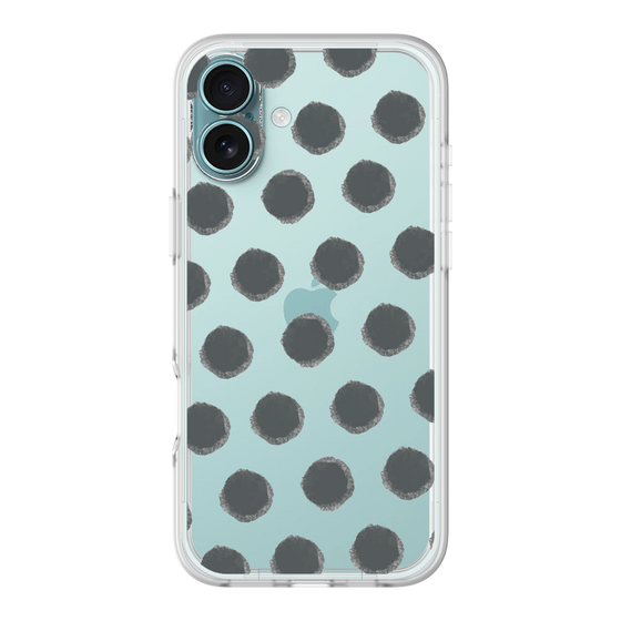 Slim Protection Premium Case［ Original - Favorite Color Polka Dots - Black ］