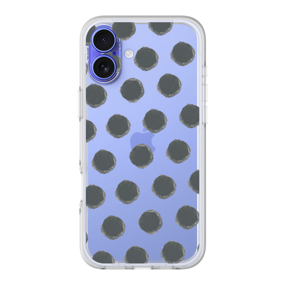 Slim Protection Premium Case［ Original - Favorite Color Polka Dots - Black ］
