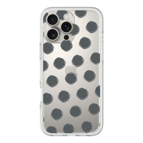 Slim Protection Premium Case［ Original - Favorite Color Polka Dots - Black ］