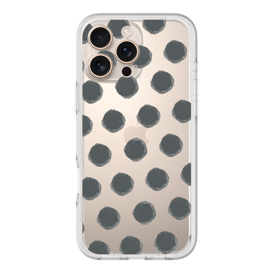Slim Protection Premium Case［ Original - Favorite Color Polka Dots - Black ］