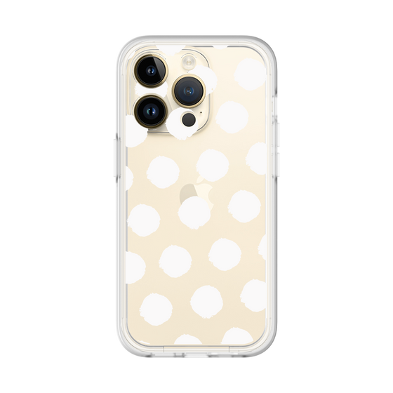 Slim Protection Premium Case［ Original - Favorite Color Polka Dots - White ］