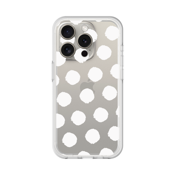 Slim Protection Premium Case［ Original - Favorite Color Polka Dots - White ］