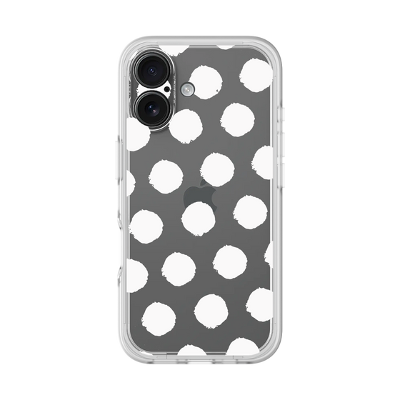 Slim Protection Premium Case［ Original - Favorite Color Polka Dots - White ］