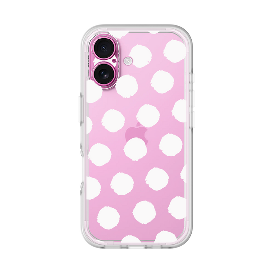Slim Protection Premium Case［ Original - Favorite Color Polka Dots - White ］