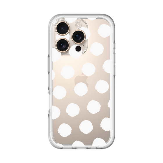 Slim Protection Premium Case［ Original - Favorite Color Polka Dots - White ］
