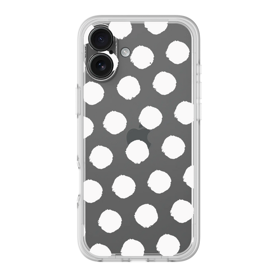 Slim Protection Premium Case［ Original - Favorite Color Polka Dots - White ］