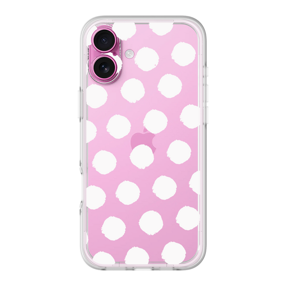 Slim Protection Premium Case［ Original - Favorite Color Polka Dots - White ］
