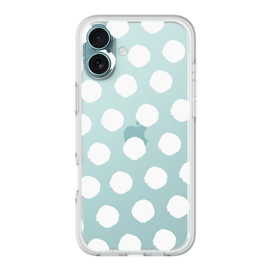 Slim Protection Premium Case［ Original - Favorite Color Polka Dots - White ］