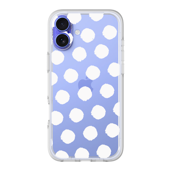 Slim Protection Premium Case［ Original - Favorite Color Polka Dots - White ］