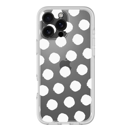 Slim Protection Premium Case［ Original - Favorite Color Polka Dots - White ］
