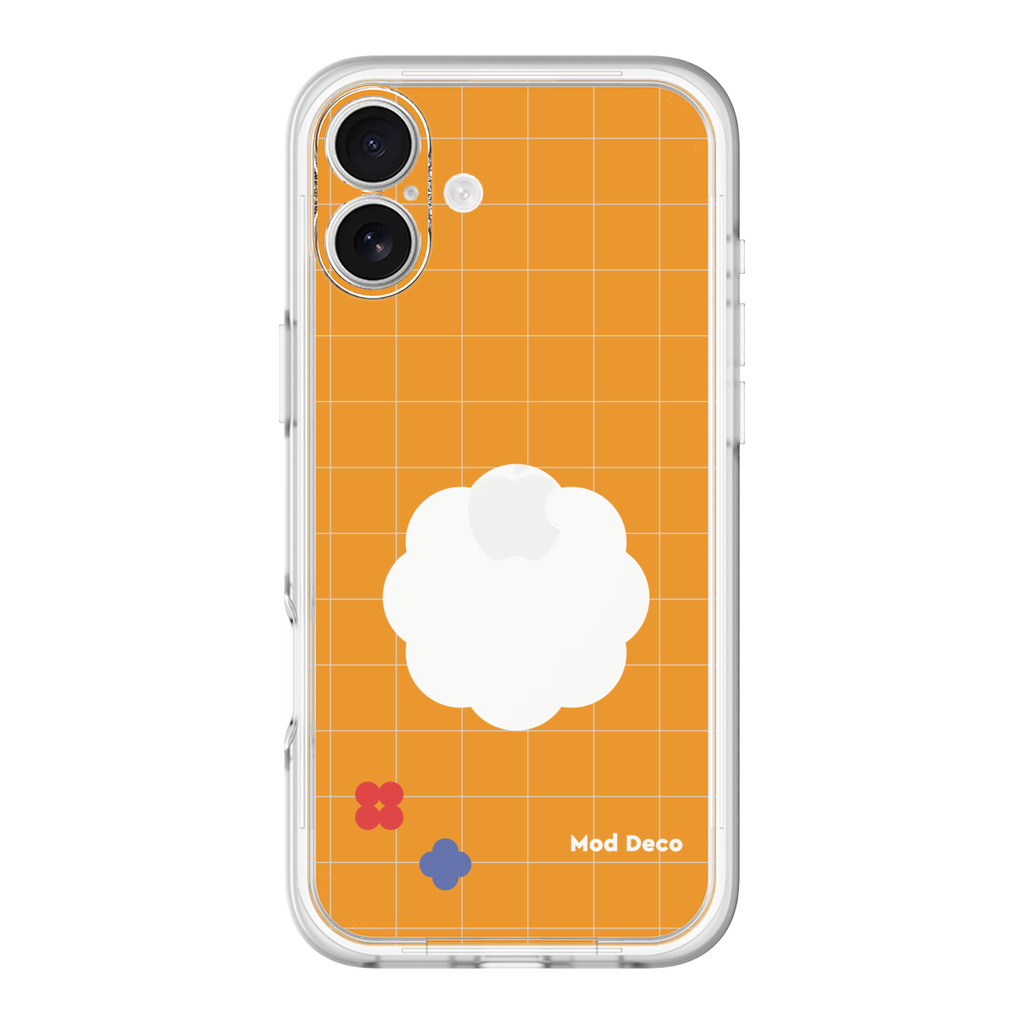 Slim Protection Premium Case for Apple iPhone 16 Plus［ Mod Deco - Original - Retro Orange ］