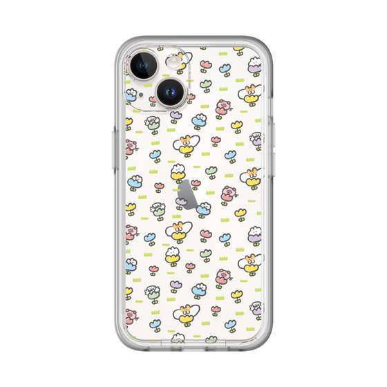 Slim Protection Premium Case［ Mokumoku-chan - Flower - All-over Pattern ］
