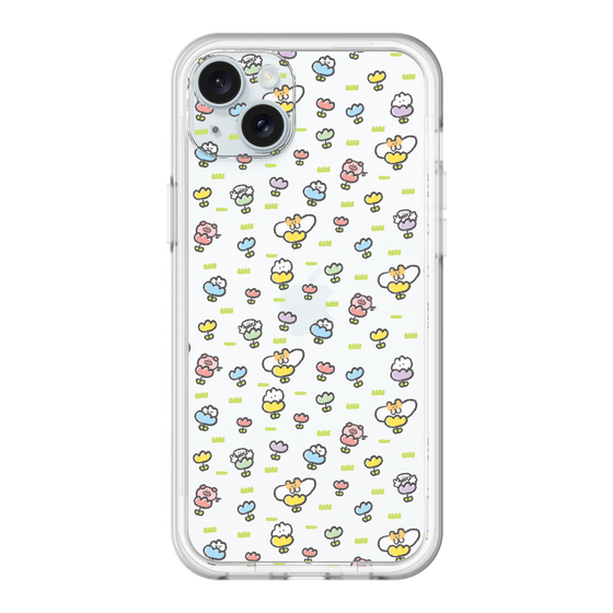 Slim Protection Premium Case［ Mokumoku-chan - Flower - All-over Pattern ］