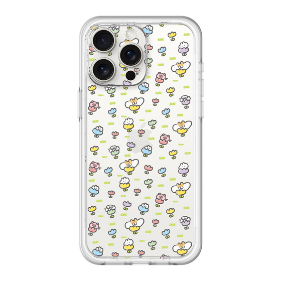 Slim Protection Premium Case［ Mokumoku-chan - Flower - All-over Pattern ］