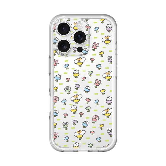 Slim Protection Premium Case［ Mokumoku-chan - Flower - All-over Pattern ］