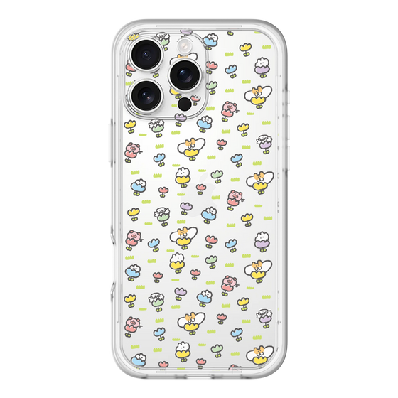 Slim Protection Premium Case［ Mokumoku-chan - Flower - All-over Pattern ］