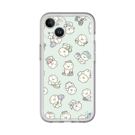 Slim Protection Premium Case［ Mossari Mosao - Lots of Mosao - Green ］