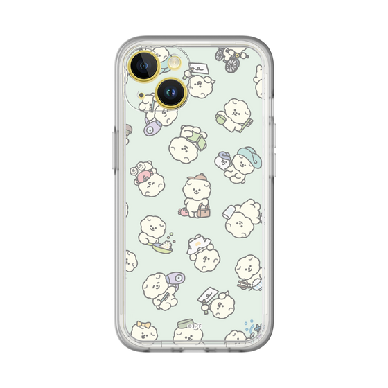 Slim Protection Premium Case［ Mossari Mosao - Lots of Mosao - Green ］