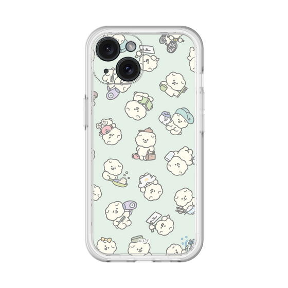 Slim Protection Premium Case［ Mossari Mosao - Lots of Mosao - Green ］