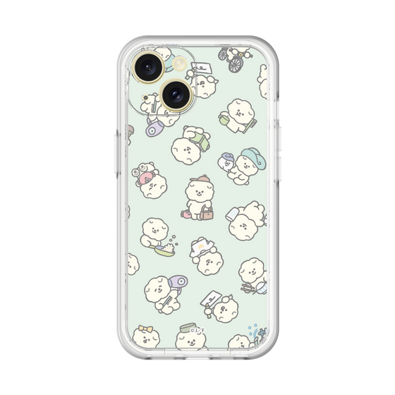 Slim Protection Premium Case［ Mossari Mosao - Lots of Mosao - Green ］