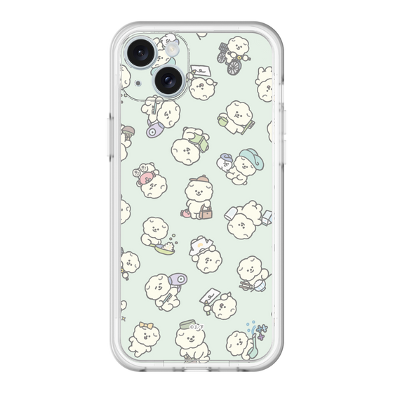 Slim Protection Premium Case［ Mossari Mosao - Lots of Mosao - Green ］