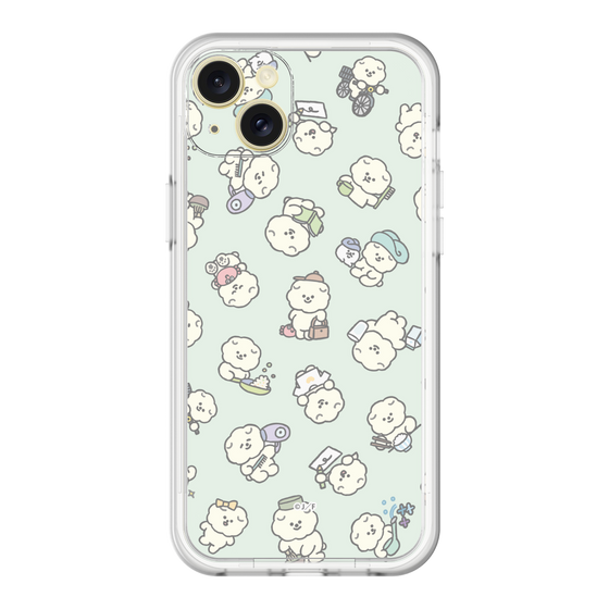 Slim Protection Premium Case［ Mossari Mosao - Lots of Mosao - Green ］