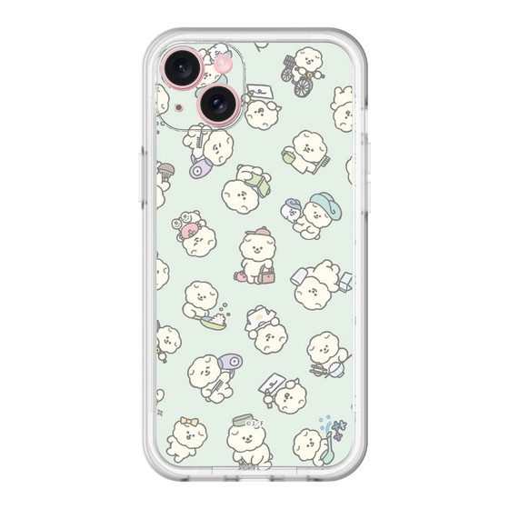 Slim Protection Premium Case［ Mossari Mosao - Lots of Mosao - Green ］