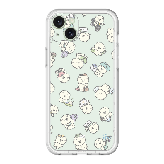 Slim Protection Premium Case［ Mossari Mosao - Lots of Mosao - Green ］