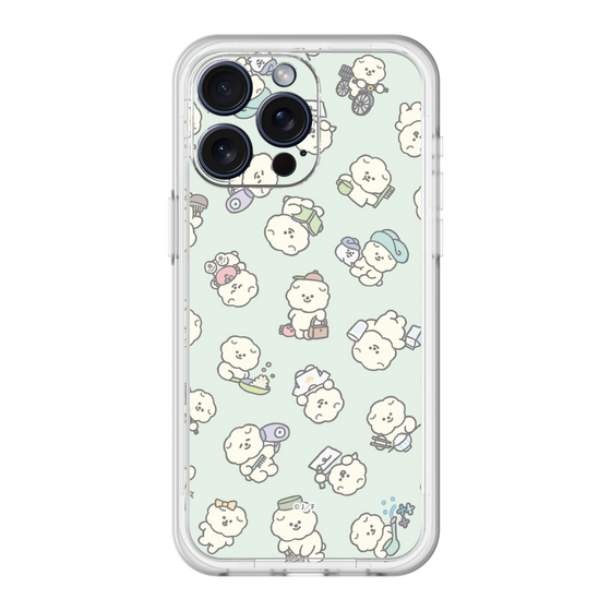 Slim Protection Premium Case［ Mossari Mosao - Lots of Mosao - Green ］