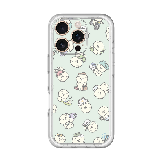 Slim Protection Premium Case［ Mossari Mosao - Lots of Mosao - Green ］