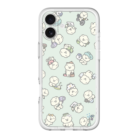 Slim Protection Premium Case［ Mossari Mosao - Lots of Mosao - Green ］