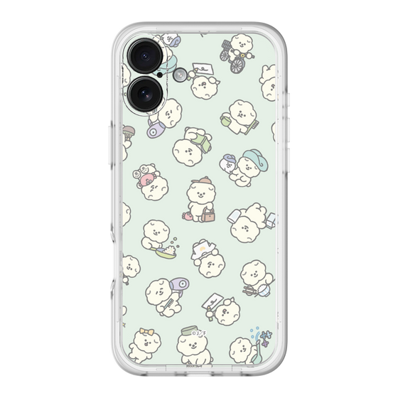 Slim Protection Premium Case［ Mossari Mosao - Lots of Mosao - Green ］