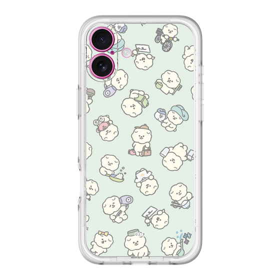 Slim Protection Premium Case［ Mossari Mosao - Lots of Mosao - Green ］