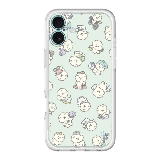 Slim Protection Premium Case［ Mossari Mosao - Lots of Mosao - Green ］