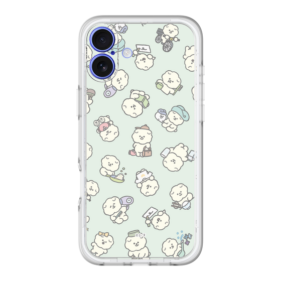 Slim Protection Premium Case［ Mossari Mosao - Lots of Mosao - Green ］