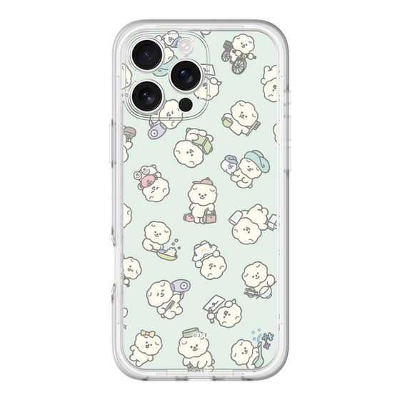 Slim Protection Premium Case［ Mossari Mosao - Lots of Mosao - Green ］