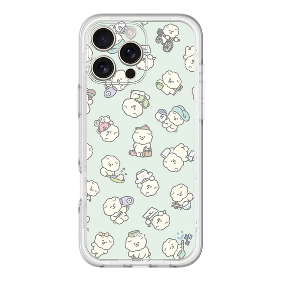 Slim Protection Premium Case［ Mossari Mosao - Lots of Mosao - Green ］
