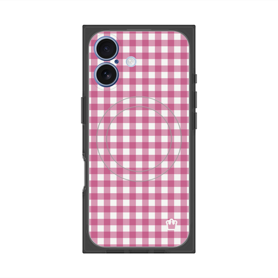 Premium Square Case with MagSafe［ Checkered Pink ］