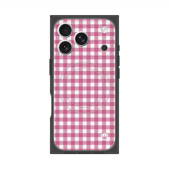 Premium Square Case with MagSafe［ Checkered Pink ］