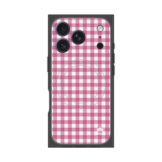 Premium Square Case with MagSafe［ Checkered Pink ］