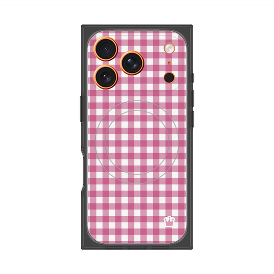 Premium Square Case with MagSafe［ Checkered Pink ］
