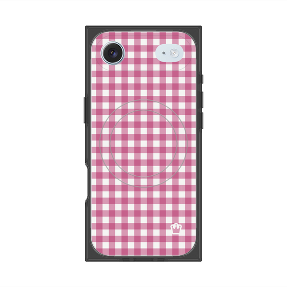 Premium Square Case with MagSafe［ Checkered Pink ］