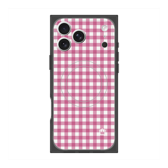 Premium Square Case with MagSafe［ Checkered Pink ］