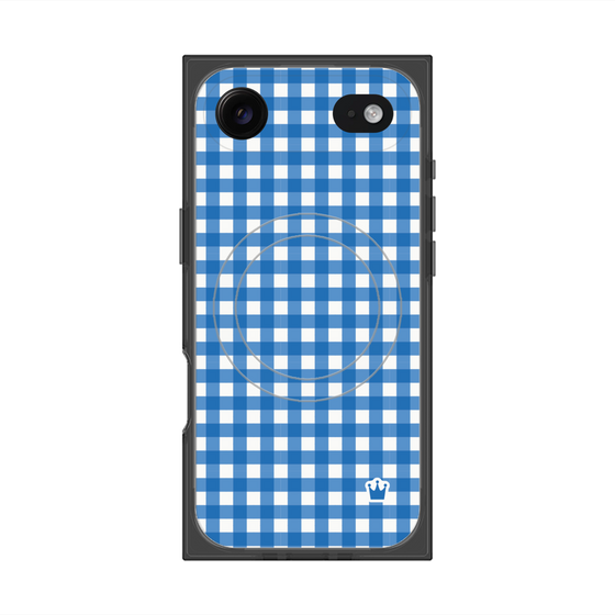 Premium Square Case with MagSafe［ Checkered Blue ］