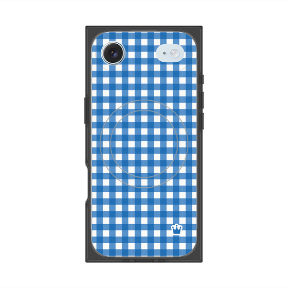 Premium Square Case with MagSafe［ Checkered Blue ］